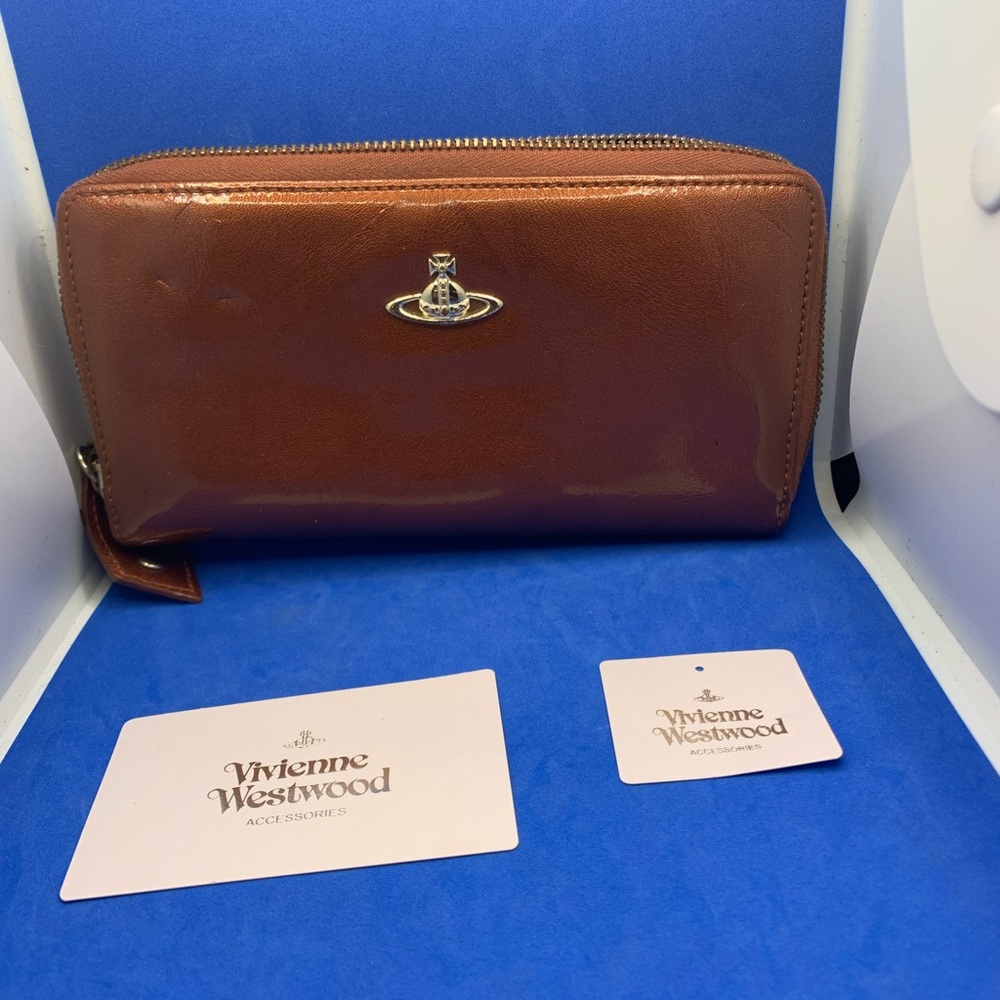 Vivienne Westwood ORB Copper/Bronze zippered long Wallet